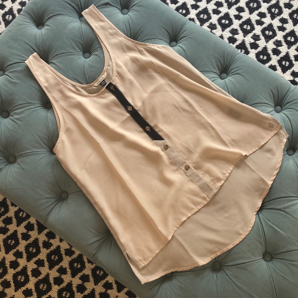 Volcom sheer button front tank
